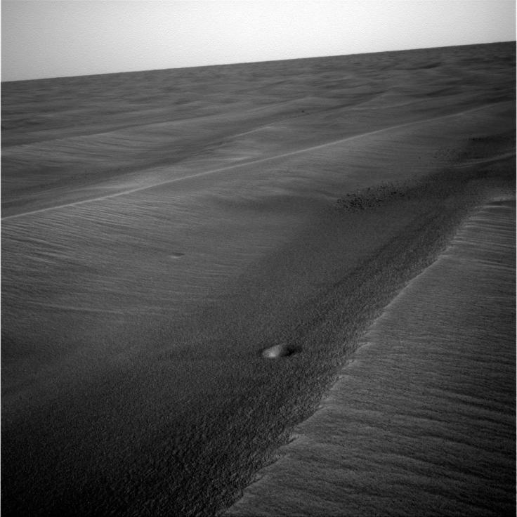 Small  meteorite impact on mars