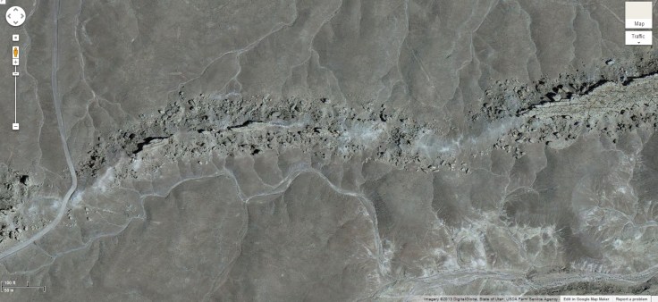 Another close-up satellite view of the paleochannel in Utah. 
