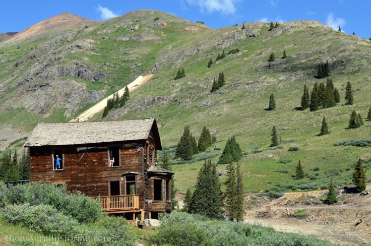 House in the ghost town of Animas Forks near 12,000 feet high in the San Juan Mountains near Silverton Colorado.