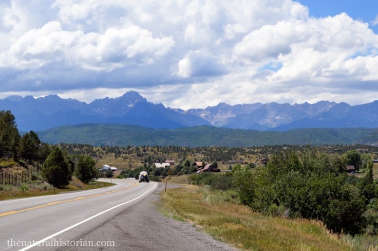 Approaching the San Juan Mountains in southwest Colorado from Montrose Colorado