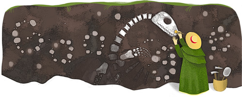 Mary Anning homage on Google today. Image credit: Google Inc.