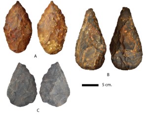 A sample of hand-axes found at Kathu. 
