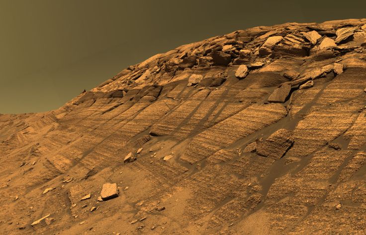 "Burns cliff" inside Endurance crater on Mars. Image: NASA/JPL-caltech