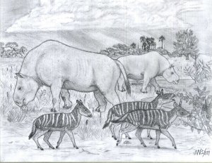 two_herbivores_from_miocene_south_america__2011___by_jwmorenob-d4nimlh