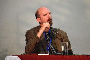 Yours truly looking reflective while a member of a panel discussion at a conference last week in Guatemala. I am probably just having a hard time answering an off-the-wall question posed by an audience member. Fortunately I was allowed to speak at this conference and had a wonderful time with a very engaging audience.