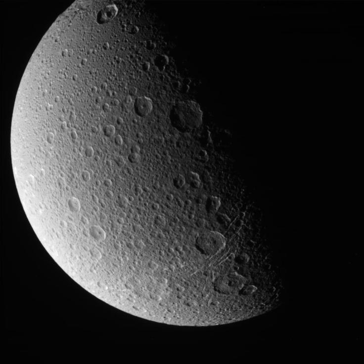 Shot of Saturn's moon Encledeus taken by the Cassini spacecraft this week. Image: NASA/JPL/Caltech