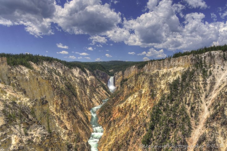 Yellowstone Falls in Yellowstone National Park in Wyoming. Photo: Joel Duff, June 2016.