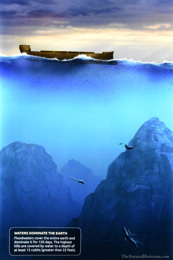 A depiction of one of the events during the Flood year. Photo: Joel Duff on the Ark Encounter, July 15th, 2016.